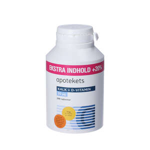 Apotekets Kalk og D-vitamin tabletter (400 mg/ 10 mikrog) 288 stk
